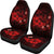 Polynesian Hawaii Car Seat Covers - Humpback Whale with Hibiscus (Red) - Polynesian Pride