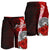 American Samoa Polynesian Custom Personalised Men's Shorts - Coat Of Arm With Hibiscus - Polynesian Pride