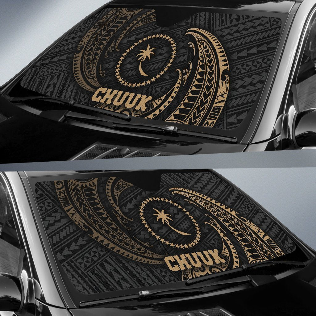 Polynesian Chuuk Sun Shades - Gold Tribal Wave - Polynesian Pride