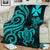 Wallis and Futuna Premium Blanket - Turquoise Tentacle Turtle - Polynesian Pride