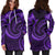 New Zealand Maori Mangopare Women Hoodie Dress Polynesian - Purple - Polynesian Pride