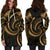 New Zealand Maori Mangopare Women Hoodie Dress Polynesian - Gold - Polynesian Pride