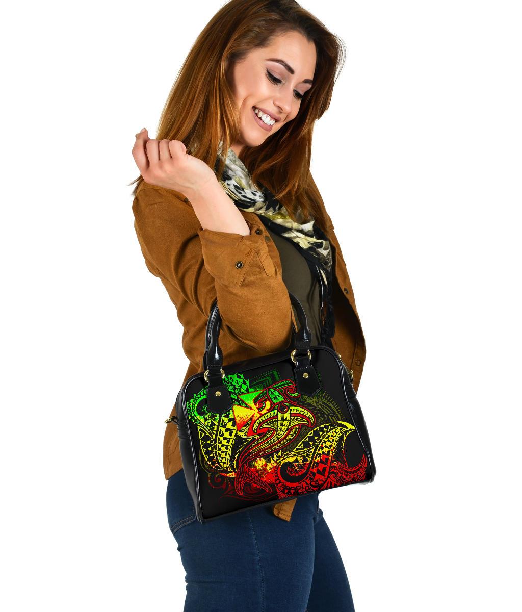 Polynesian Wallis and Futuna Shoulder Handbag - Reggae Shark Polynesian Tattoo - Polynesian Pride