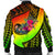 Samoa Men's Bomber Jacket - Polynesian Hook And Hibiscus (Reggae) - Polynesian Pride