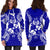 Tonga Polynesian Hoodie Dress Map Blue - Polynesian Pride