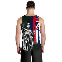 Hawaii King Flag Polynesian Men's Tank Top - Green - Polynesian Pride