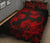 Hawaii Head Hammer Shark Hibiscus Red Quilt Bed Set - Polynesian Pride