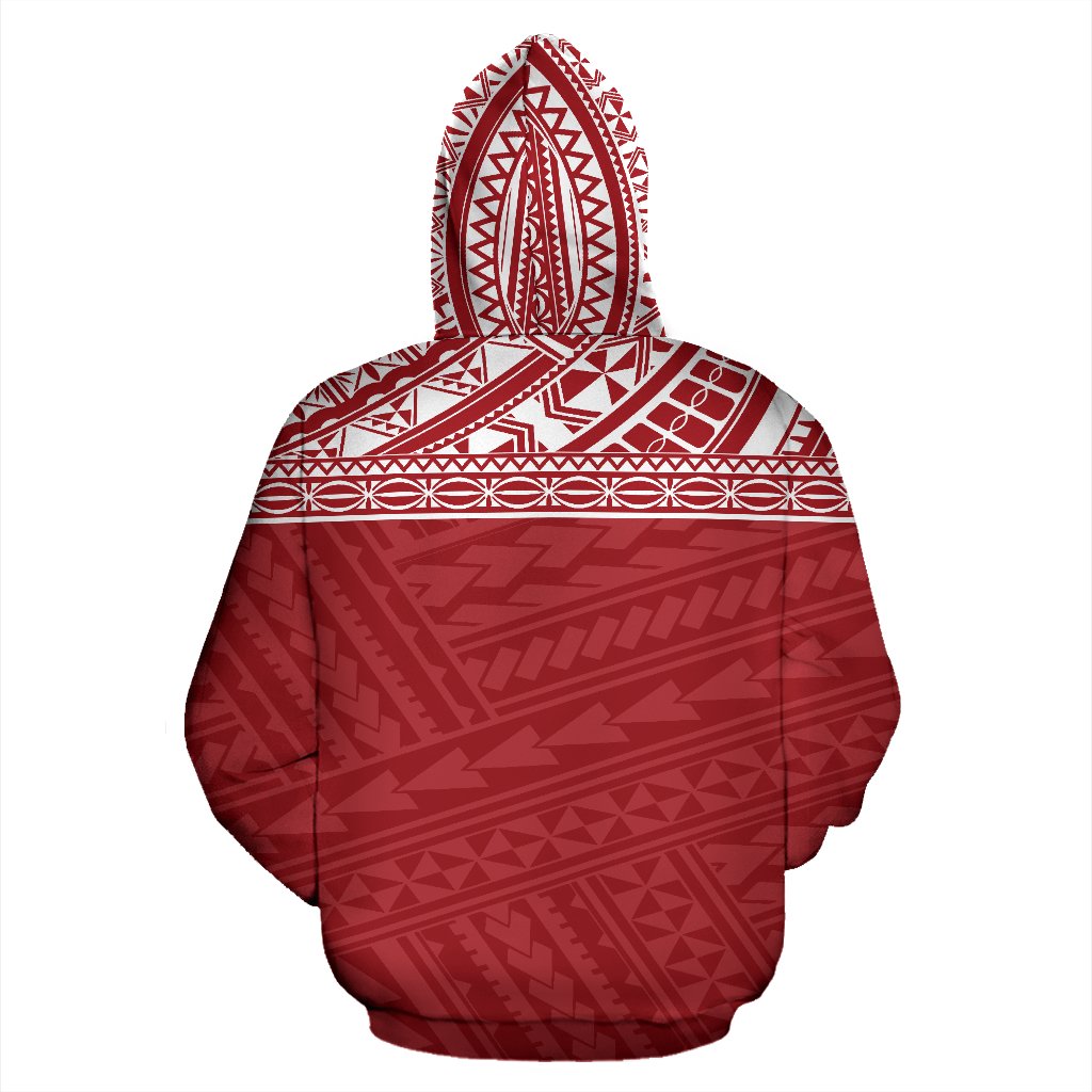 Poly All Over Hoodie Polynesian Red Version - Polynesian Pride
