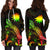 Nauru Polynesian Hoodie Dress - Turtle With Blooming Hibiscus Reggae - Polynesian Pride