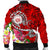 Hawaii Polynesian Men's Bomber Jacket - Hawaii Seal With Turtle Plumeria (Red) - Polynesian Pride