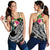 Kosrae Polynesian Women's Racerback Tank - Summer Plumeria (Black) - Polynesian Pride