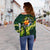 Polynesian Hawaii Off Shoulder Sweater - Ti Leaf Lei Turtle - Polynesian Pride