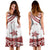 Plumeria Flowers Polynesian Women's Dress - Red White Color - Polynesian Pride