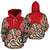 Hei Tiki With Maori Pattern Hoodie Red - Polynesian Pride