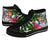 Fiji High Top Shoes White - Turtle Plumeria Banana Leaf - Polynesian Pride