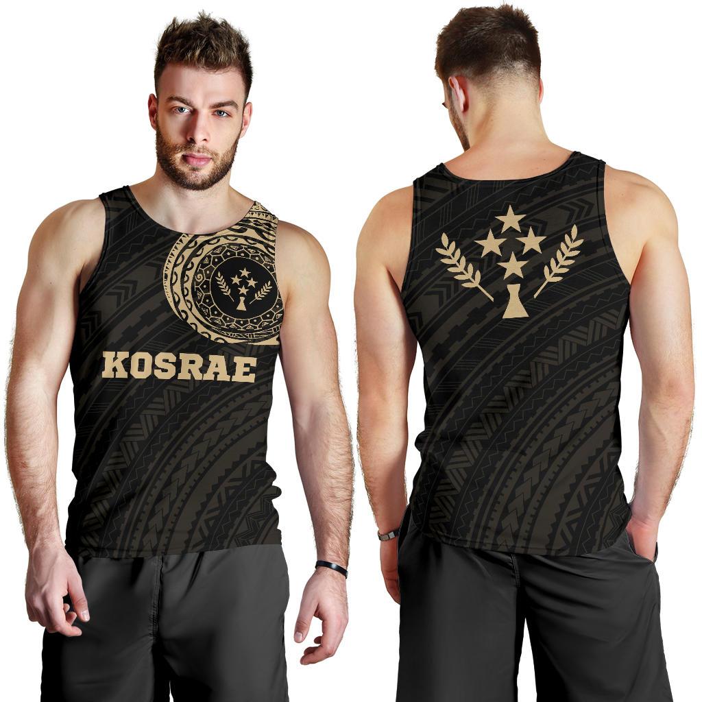 Kosrae Micronesia Tattoo Tank Top A7 Black - Polynesian Pride