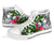 Marshall Islands High Top Shoes White - Turtle Plumeria Banana Leaf - Polynesian Pride