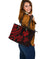 Wallis and Futuna Large Leather Tote - Red Tentacle Turtle - Polynesian Pride