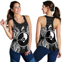 Yap Polynesian Women Tank Top Map Black - Polynesian Pride