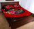 Papua New Guinea Quilt Bed Set - Polynesian Hook And Hibiscus (Red) - Polynesian Pride