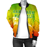 Kanaka Maoli Polynesian Women's Bomber Jacket - Turtle Style - Polynesian Pride