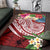 Polynesian American Samoa Area Rug - Summer Plumeria (Red) - Polynesian Pride