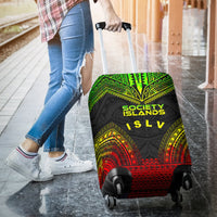 Society Islands Polynesian Chief Luggage Cover - Reggae Version - Polynesian Pride