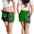 Pohnpei Micronesia Women's Shorts Green - Turtle With Hook Women Green - Polynesian Pride