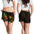 Tuvalu Polynesian Women's Shorts - Turtle With Blooming Hibiscus Reggae - Polynesian Pride