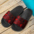 Cook Islands Slide Sandals - Turtle Hibiscus Pattern Red - Polynesian Pride