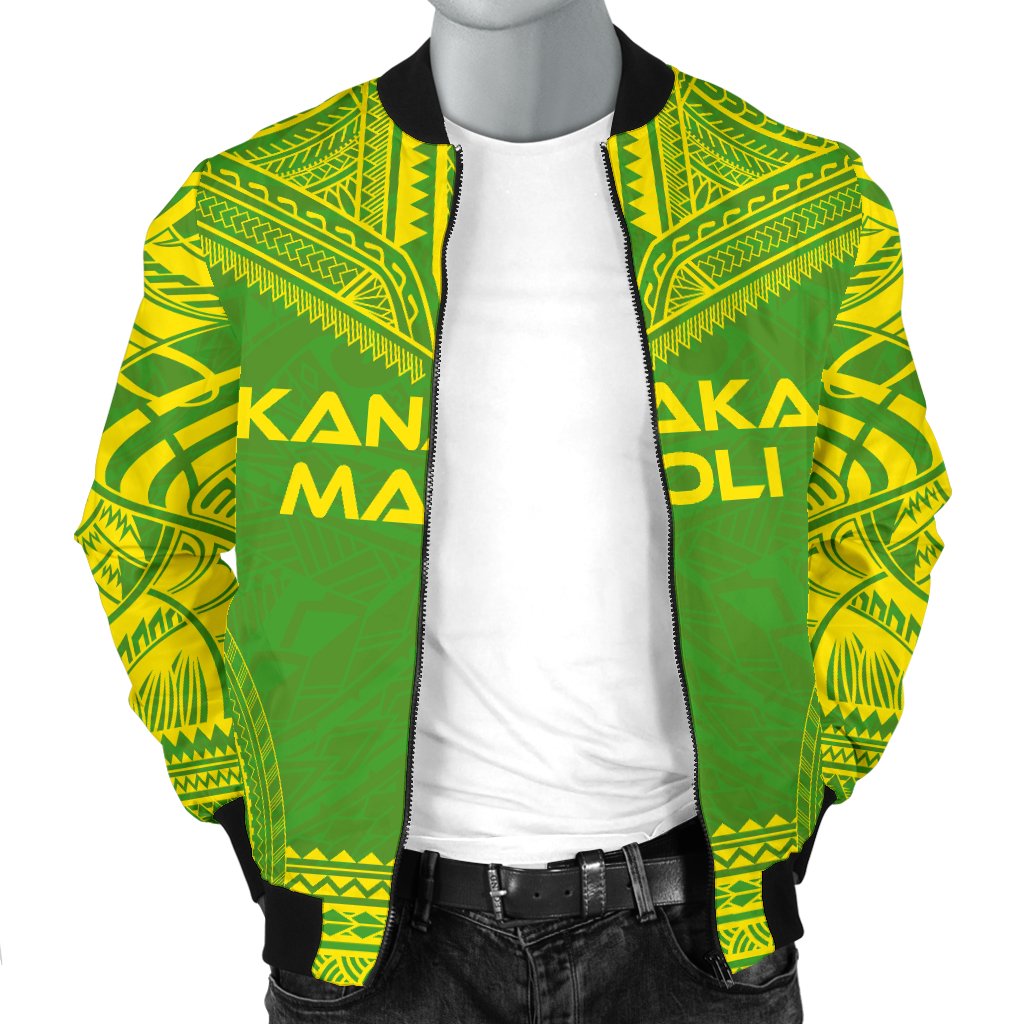 Kanaka Maoli Flag Polynesian Chief Men's Bomber Jacket - Polynesian Pride