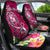 Tonga Custom Personalised Car Seat Covers - Turtle Plumeria (Pink) Universal Fit Pink - Polynesian Pride