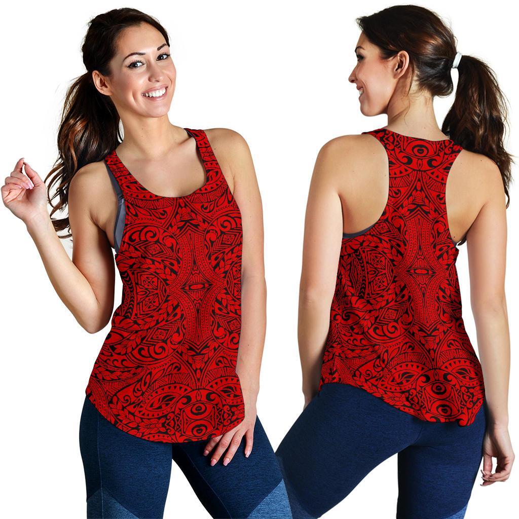 Polynesian Culture Red Women's Racerback Tank Top - Polynesian Pride