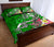 Tonga Custom Personalised Quilt Bed Set - Turtle Plumeria (Green) - Polynesian Pride