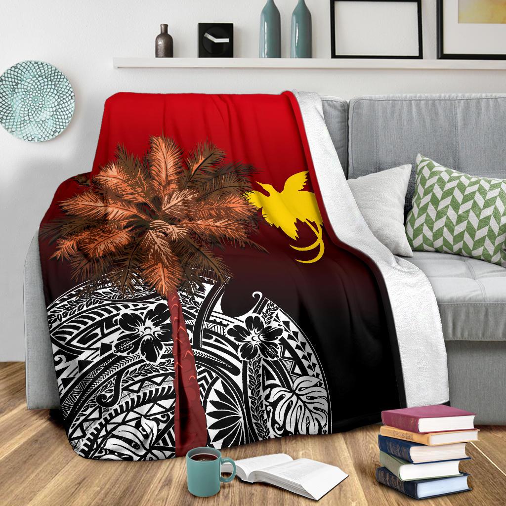 Papua New Guinea Premium Blanket - Polynesian Palm Tree - Polynesian Pride