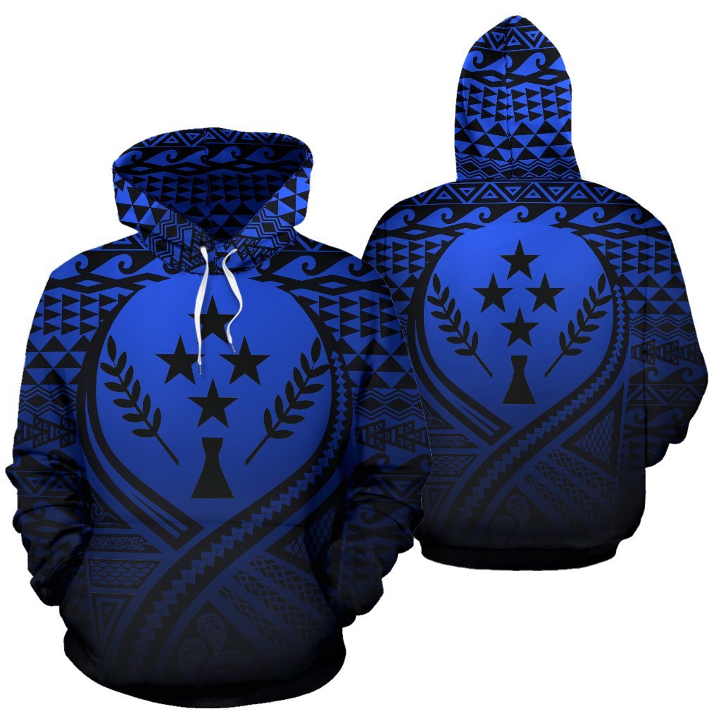 Kosrae All Over Hoodie Lift up Blue Unisex Blue - Polynesian Pride