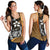 Kosrae Micronesia Women's Racerback Tank Gold - Turtle With Hook Gold - Polynesian Pride