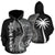 Papua New Guinea Polynesian Custom Zip up Hoodie Coconut Black Unisex Black - Polynesian Pride