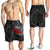 Polynesian Hawaii Men's Shorts - Humpback Whale with Hibiscus (White) - Polynesian Pride