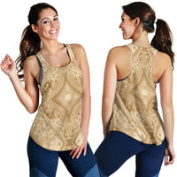 Polynesian Plumeria Mix Gold Women's Racerback Tank Top - Polynesian Pride
