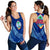 Guam Women's Racerback Tank - Polynesian Patterns Sport Style Blue - Polynesian Pride