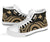 Papua New Guinea High Top Canvas Shoes - Gold Tentacle Turtle - Polynesian Pride