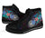 American Samoa High Top Shoe - Plumeria Flowers Style - Polynesian Pride