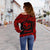 Hawaii Polynesian Custom Personalised Women's Off Shoulder Sweater - Hawaii Pride Red Version - Polynesian Pride