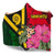 Vanuatu Hooded Blanket - Vanuatu Flag with Hibiscus - Polynesian Pride