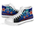 Fiji High Top Shoes Blue - Vintage Tribal Mountain - Polynesian Pride