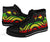 Papua New Guinea High Top Canvas Shoes - Reggae Tentacle Turtle - Polynesian Pride