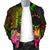 Cook Islands Polynesian Personalised Men's Bomber Jacket - Hibiscus and Banana Leaves - Polynesian Pride