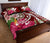 Hawaii Polynesian Turtle Tropical Hibiscus Plumeria Quilt Bed Set - Red - Polynesian Pride