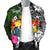 Tonga Men Bomber Jacket - Turtle Plumeria Banana Leaf - Polynesian Pride